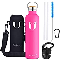 Super Sparrow Botella de agua aislada al vacío de acero inoxidable- diseño de pared doble- boca estándar - 350ml - 500ml…